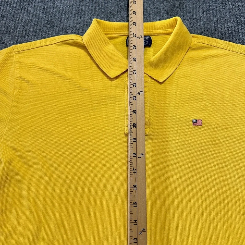 Ralph Lauren Polo Jeans Co.‎ Mens Large Yellow 100% Cotton Short Sleeve